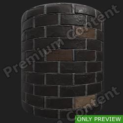 PBR Texture of Wall Bricks Old #4